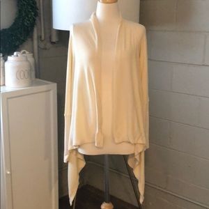 Splendid waffle knit open cardigan